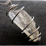 Lemurian Quartz Code Keeper of Freedom Spiral Pendant